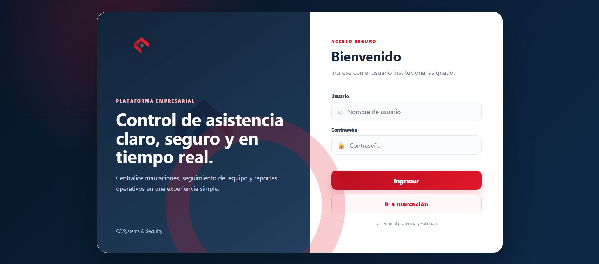 Plataforma GAP - Gestión de Asistencia de Personal