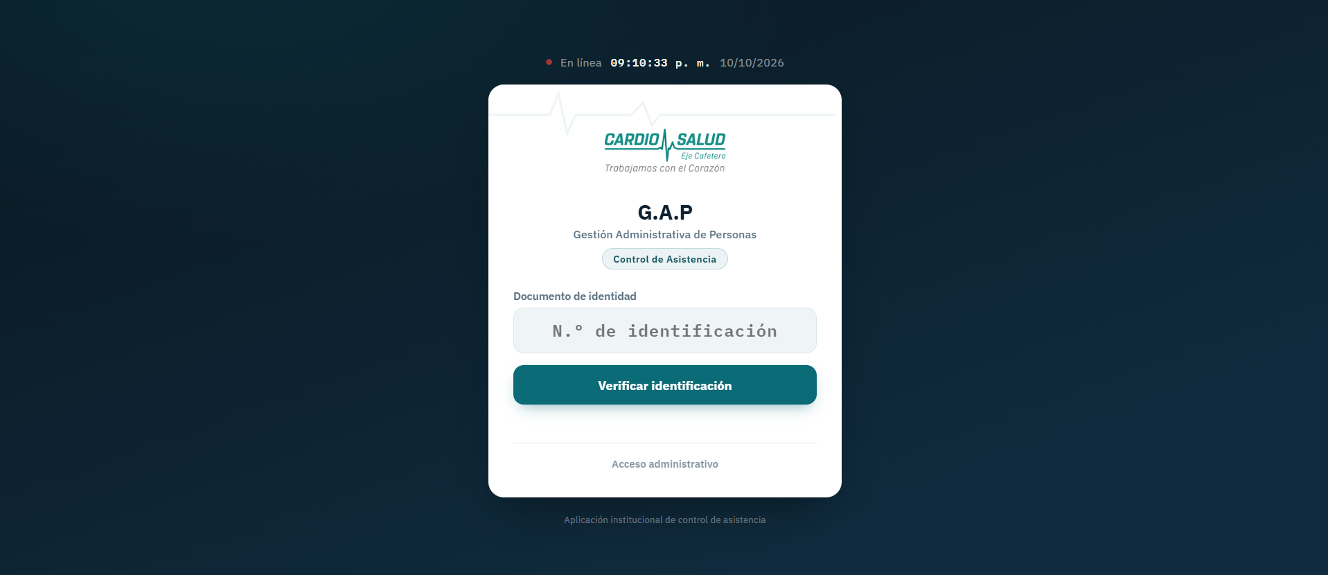 GAP versión de marcación rápida - Control de asistencia